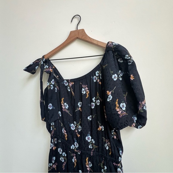 Rebecca Taylor Natalie Jumpsuit Silk One Shoulder Blue Floral Coquette feminine - Picture 10 of 16